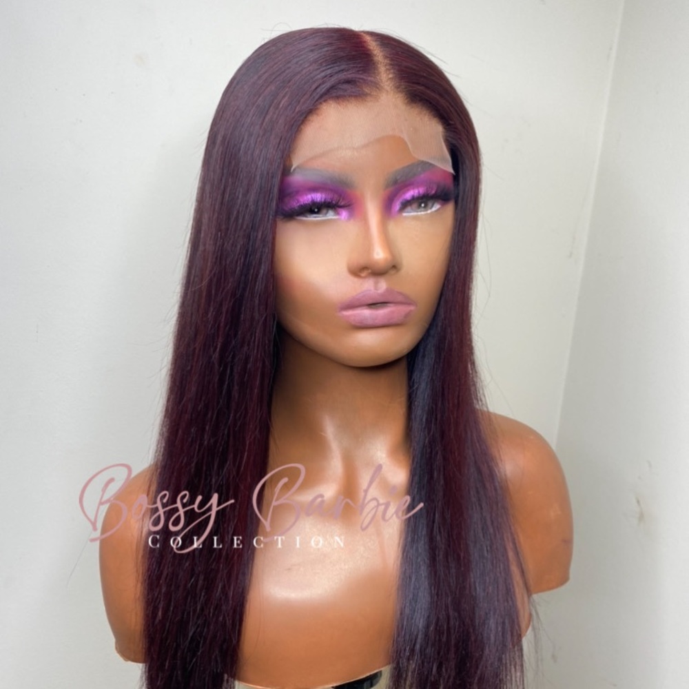 Magenta Red 22” Closure Wig